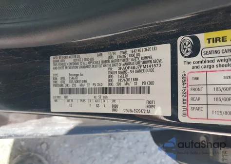 2015 Ford Fiesta Se z USA, uszkodzony, nr VIN 3FADP4BJ7FM141573